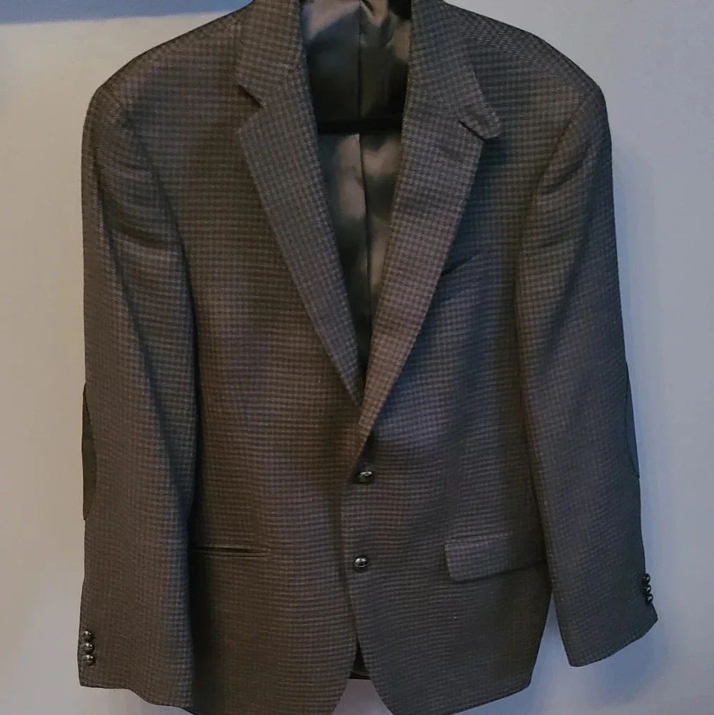 Stafford wool sport blazer Houndstooth Print sz .40 medium